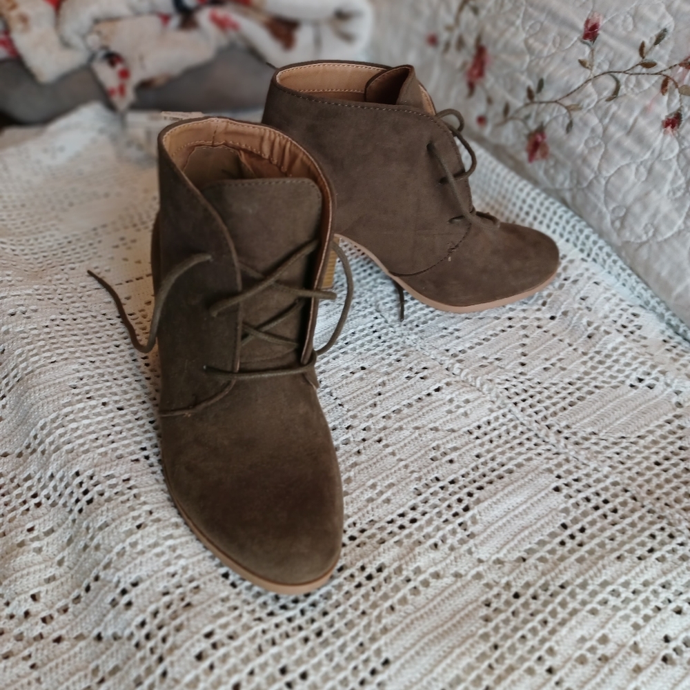 Charlotte Russe Brown Suede Ankle Boots